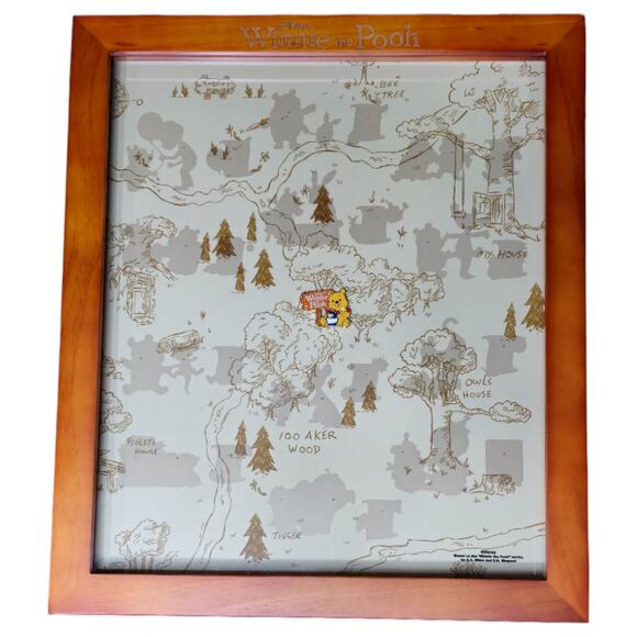 Disney Winnie the Pooh Hundred Acre Wood Pin Display Frame & Pin Limited Release - Picture 1 of 14